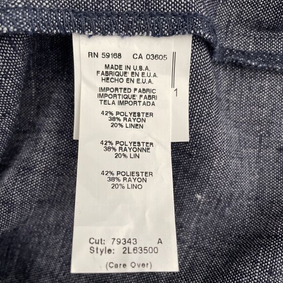 Karen Kane XS Wide Leg Pants Linen Blend High Rise Womens Extra Small NWT - Picture 6 of 11